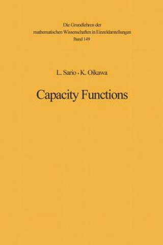 Könyv Capacity Functions Leo Sario