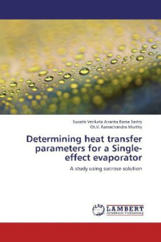Kniha Determining heat transfer parameters for a Single-effect evaporator Susarla Venkata Ananta Rama Sastry