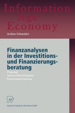 Könyv Finanzanalysen in Der Investitions- Und Finanzierungsberatung Jochen Schneider