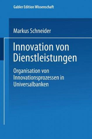 Kniha Innovation Von Dienstleistungen Markus Schneider