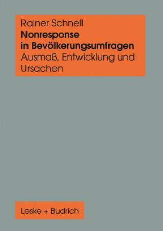 Kniha Nonresponse in Bev lkerungsumfragen Reinhard Schnell