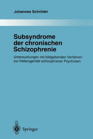 Kniha Subsyndrome der Chronischen Schizophrenie Johannes Schröder