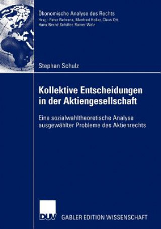 Książka Kollektive Entscheidungen in der Aktiengesellschaft Stephan Schulz