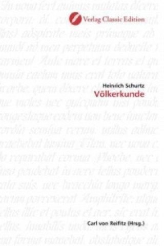 Kniha Völkerkunde Heinrich Schurtz