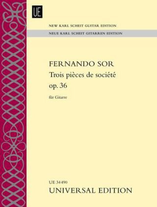 Printed items Trois pièces de société op. 36 für Gitarre solo Fernando Sor