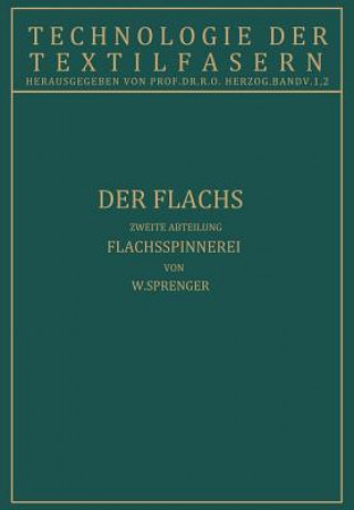 Kniha Der Flachs W. Sprenger