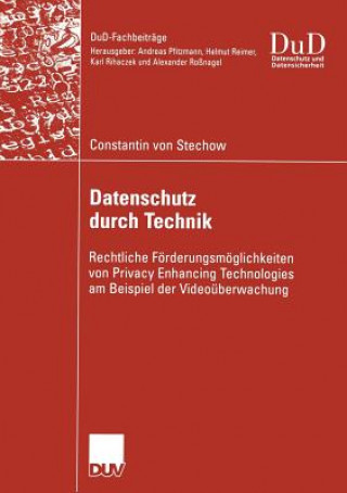 Kniha Datenschutz durch Technik Constantin von Stechow