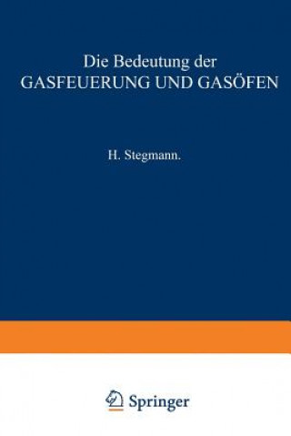 Książka Die Bedeutung der Gasfeuerung und Gasöfen H. Stegmann