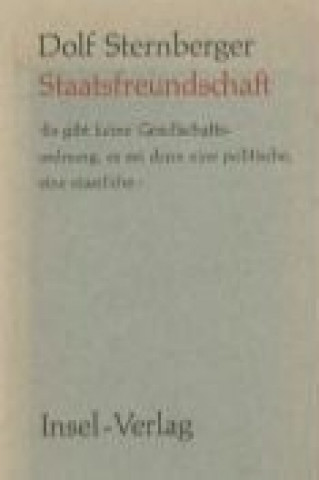 Boek Staatsfreundschaft Dolf Sternberger