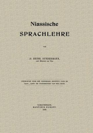 Könyv Niassische Sprachlehre Heinr. Sundermann