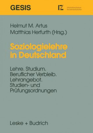 Carte Soziologielehre in Deutschland Helmut M. Artus