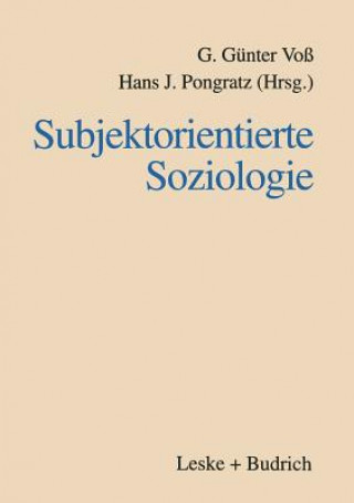 Book Subjektorienglishtierte Soziologie Hans J. Pongratz