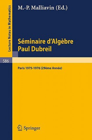 Carte Séminaire d'Algèbre Paul Dubreil M. P. Malliavin