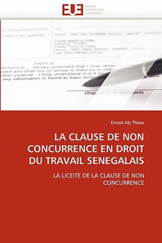 Carte clause de non concurrence en droit du travail senegalais Ernest Aly Thiaw