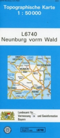 Tiskovina Topographische Karte Bayern Neunburg vorm Wald 