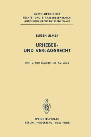 Carte Urheber- und Verlagsrecht Eugen Ulmer