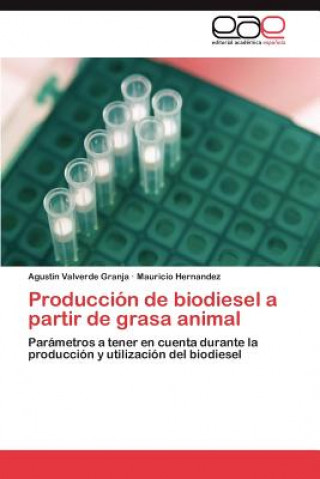 Kniha Produccion de Biodiesel a Partir de Grasa Animal Agustín Valverde Granja