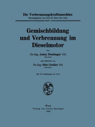 Kniha Gemischbildung Und Verbrennung Im Dieselmotor Anton Pischinger