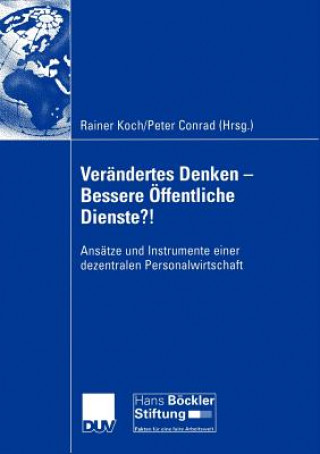 Carte Verandertes Denken - Bessere Offentliche Dienste?! Peter Conrad