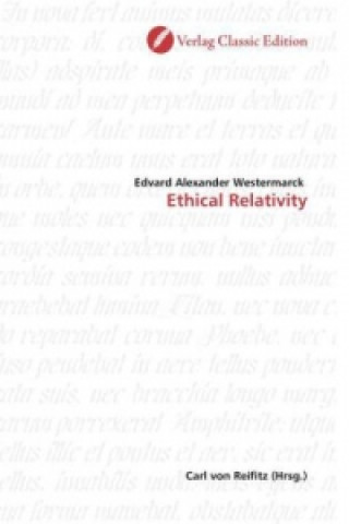 Kniha Ethical Relativity Edvard A. Westermarck