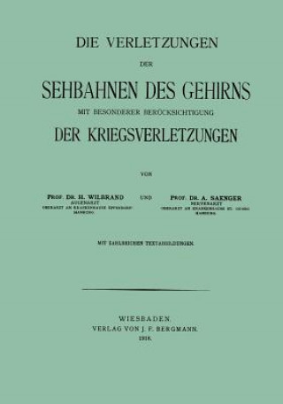 Könyv Verletzungen Der Sehbahnen Des Gehirns Mit Besonderer Berucksichtigung Der Kriegsverletzungen Hermann Wilbrand