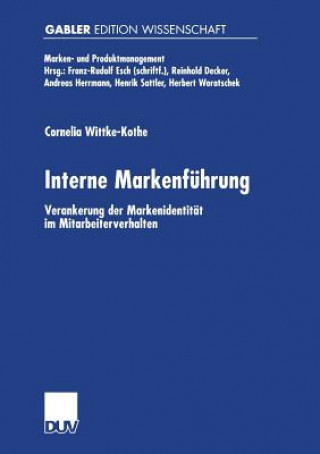 Książka Interne Markenfuhrung Cornelia Wittke-Kothe