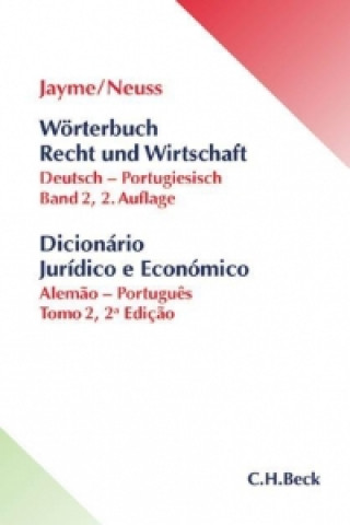 Carte Wörterbuch der Rechts- und Wirtschaftssprache 2. Deutsch - Portugiesisch Erik Jayme
