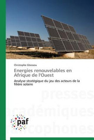 Kniha Energies Renouvelables En Afrique de l'Ouest Christophe Gbossou