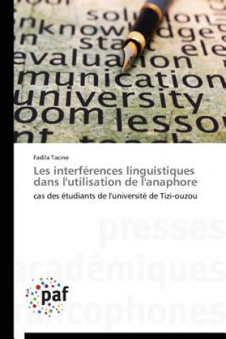 Carte Les Interferences Linguistiques Dans l'Utilisation de l'Anaphore Fadila Tacine