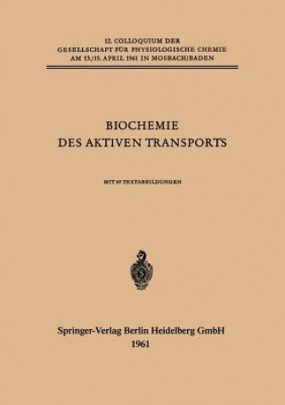 Carte Biochemie Des Aktiven Transports Hans H. Ussing