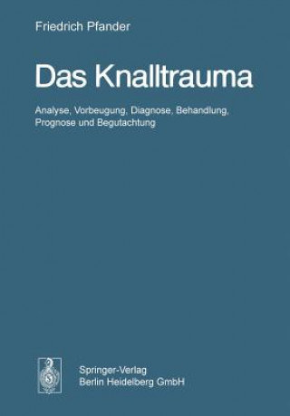 Könyv Das Knalltrauma F. Pfander