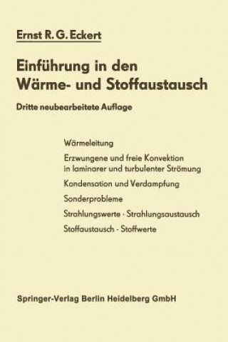 Book Einf hrung in Den W rme- Und Stoffaustausch Ernst R.G. Eckert