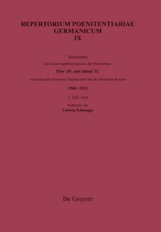 Книга Verzeichnis der in den Supplikenregistern der Poenitentiarie Pius' III. und Julius' II. vorkommenden Personen, Kirchen und Orte des Deutschen Reiches Dhi - Deutsches Historisches Institut