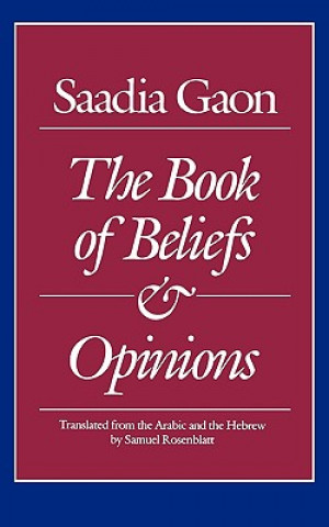 Kniha Saadia Gaon Rabbi Saddiah Gaon