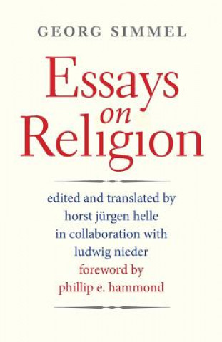 Carte Essays on Religion Georg Simmel