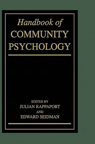 Kniha Handbook of Community Psychology Julian Rappaport
