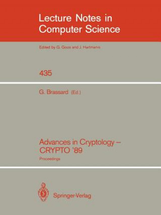 Книга Advances in Cryptology - CRYPTO '89 Gilles Brassard