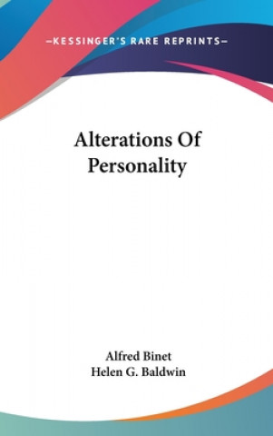 Carte ALTERATIONS OF PERSONALITY ALFRED BINET