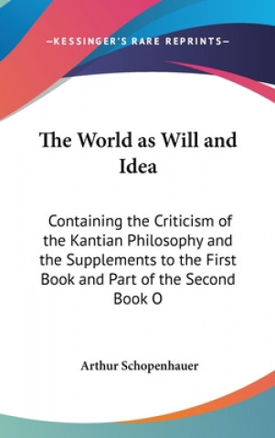 Könyv World As Will And Idea Arthur Schopenhauer