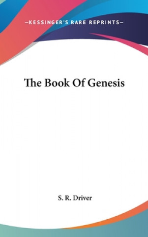 Livre Book of Genesis S.R. Driver