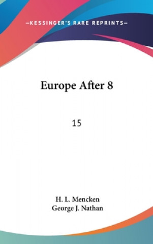 Buch EUROPE AFTER 8:15 H. L. MENCKEN