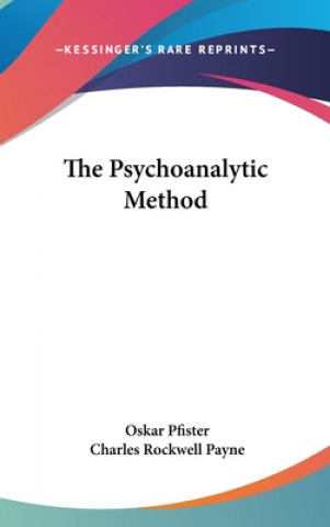 Kniha Psychoanalytic Method Oskar Pfister