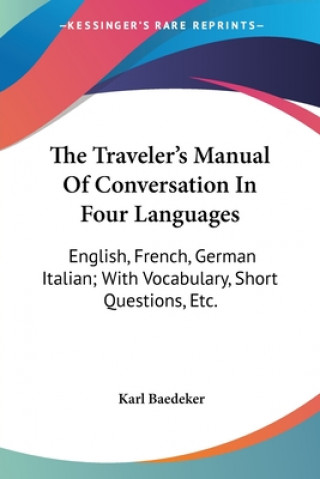 Carte THE TRAVELER'S MANUAL OF CONVERSATION IN KARL BAEDEKER