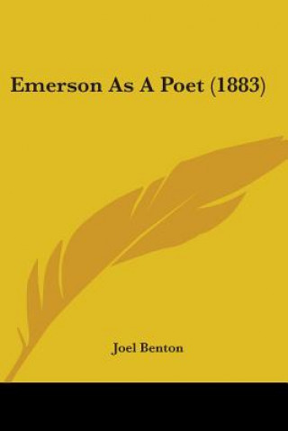 Kniha EMERSON AS A POET  1883 JOEL BENTON