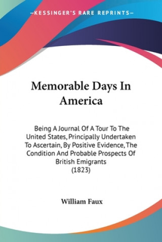 Carte Memorable Days In America William Faux