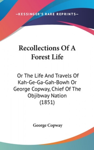 Carte Recollections Of A Forest Life: Or The Life And Travels Of Kah-Ge-Ga-Gah-Bowh Or George Copway, Chief Of The Objibway Nation (1851) George Copway