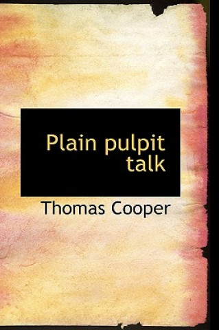 Knjiga Plain Pulpit Talk Cooper