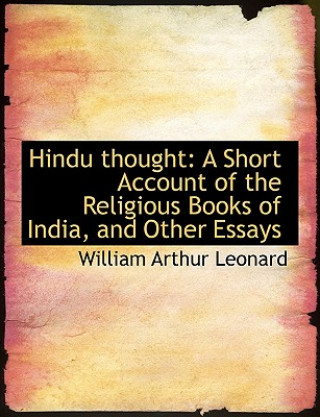 Kniha Hindu Thought William Arthur Leonard