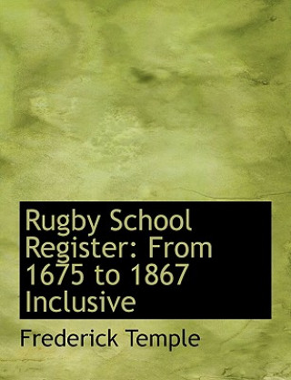 Książka Rugby School Register Temple