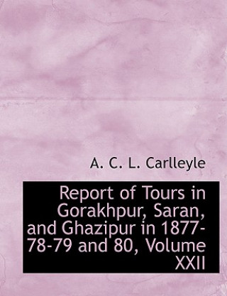 Książka Report of Tours in Gorakhpur, Saran, and Ghazipur in 1877-78-79 and 80, Volume XXII A C L Carlleyle